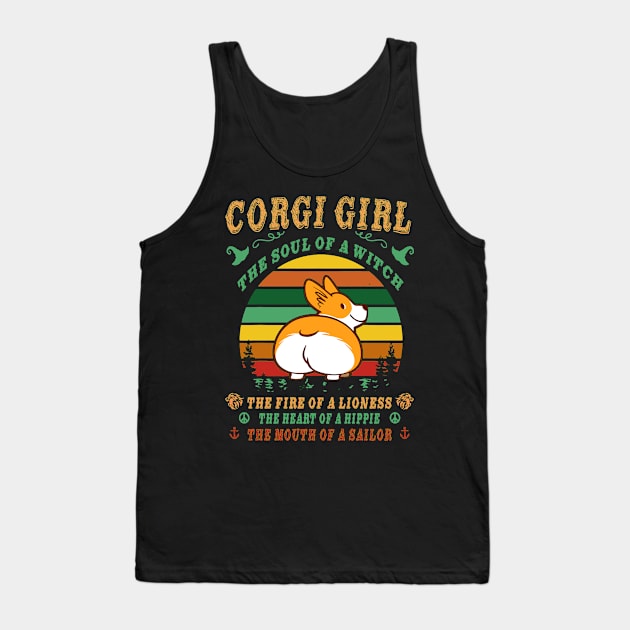 Corgi Girl - Witch - Lioness - Hippie - Sailor (81) Tank Top by Drakes